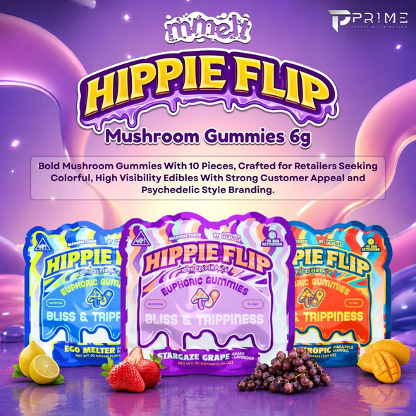 Mmelt Hippie Flip Mushroom Gummies 6G Features