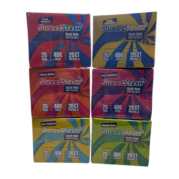 Sweetstash Hash Hole THCA Pre Rolls 2G flavors Features