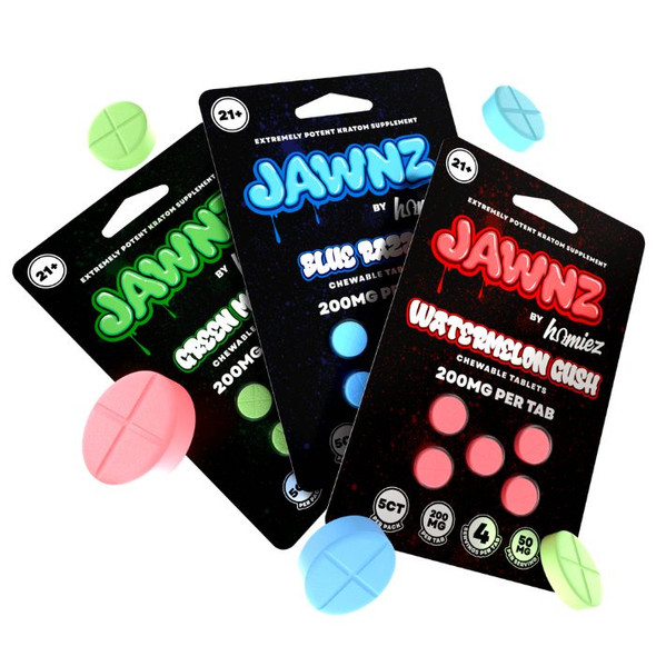 Jawnz 7 Hydroxy Tablets 200MG By Homiez Blister Strains