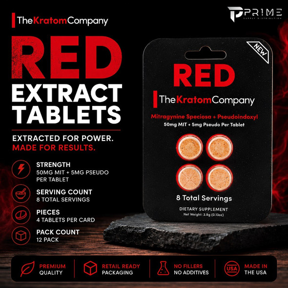The Kratom Company Red Extract Tablets flavor Features