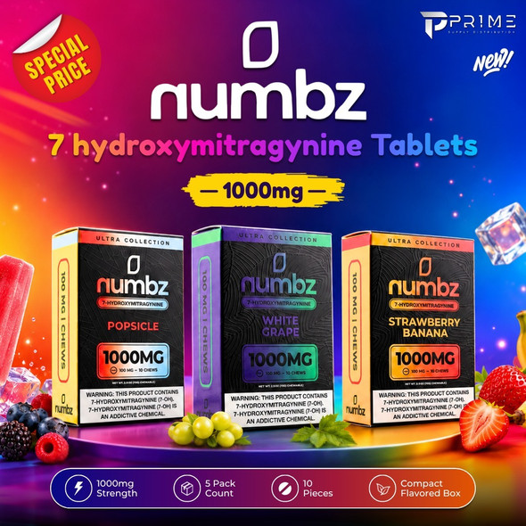 Numbz 7 Hydroxy Tablets 1000MG Features