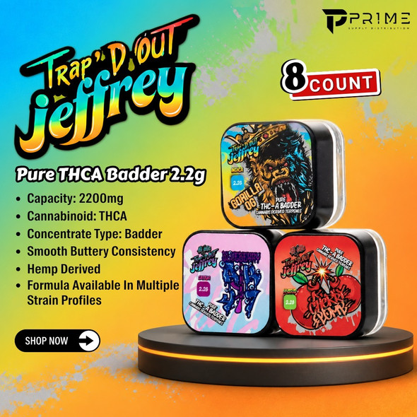 Trap´D Out Jeffrey Pure THCA Badder 2.2G Features