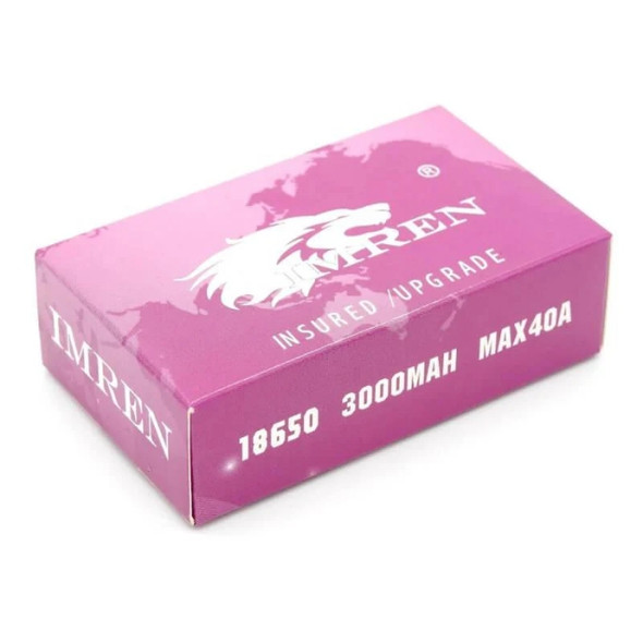 Imren IMR 18650 3.7V 3000mAh 40A Flat Top Battery Cells Box