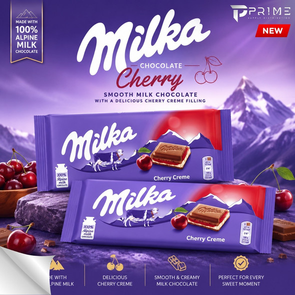 Milka Chocolate Cherry Features