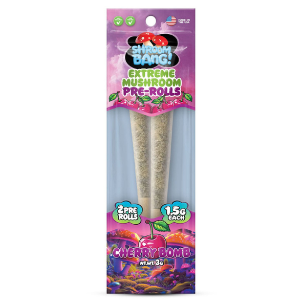 Shroom Bang Extreme Mushroom Pre Rolls 1.5G Cherry Bomb