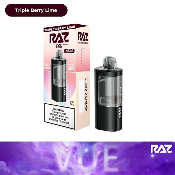 RAZ VUE 50K Disposable Pod Texas Compliant Triple Berry Lime