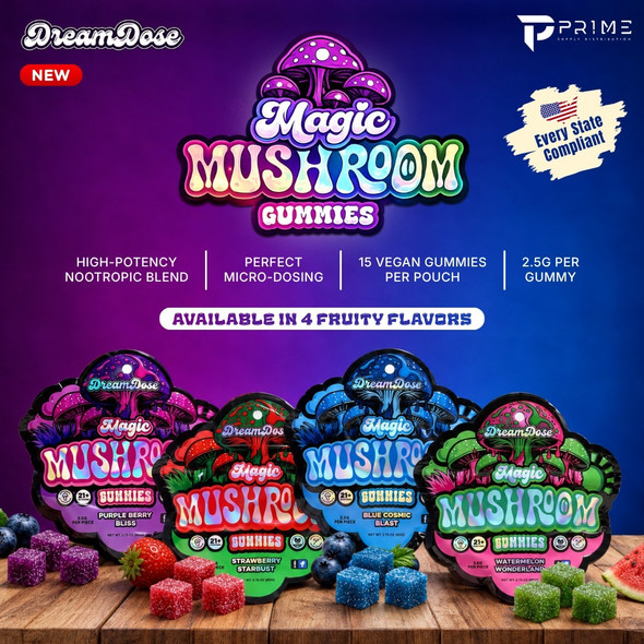 Dream Dose Mushroom Gummies 2.5G Flavors Features