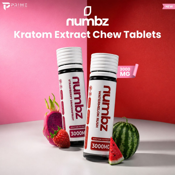 Numbz Kratom Extract Tablets Chew 3000MG flavors Features