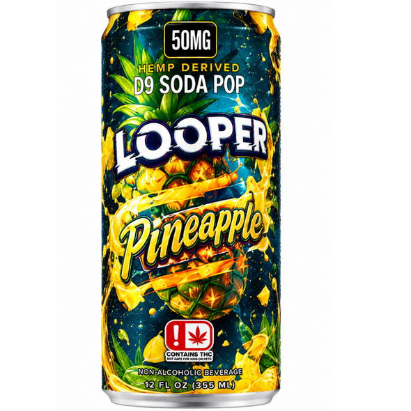 Looper Delta 9 Drink Soda Pop 50MG - Pineapple