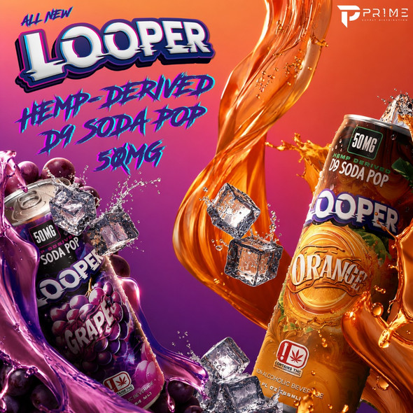Looper Delta 9 Drink Soda Pop 50MG flavors Features