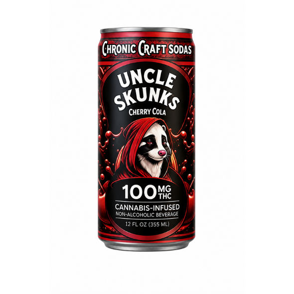 Uncle Skunks Cannabis Infused Soda 100MG - Cherry Cola