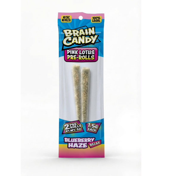 Brain Candy Pink Lotus Pre Rolls 3G - Blueberry Razzle
