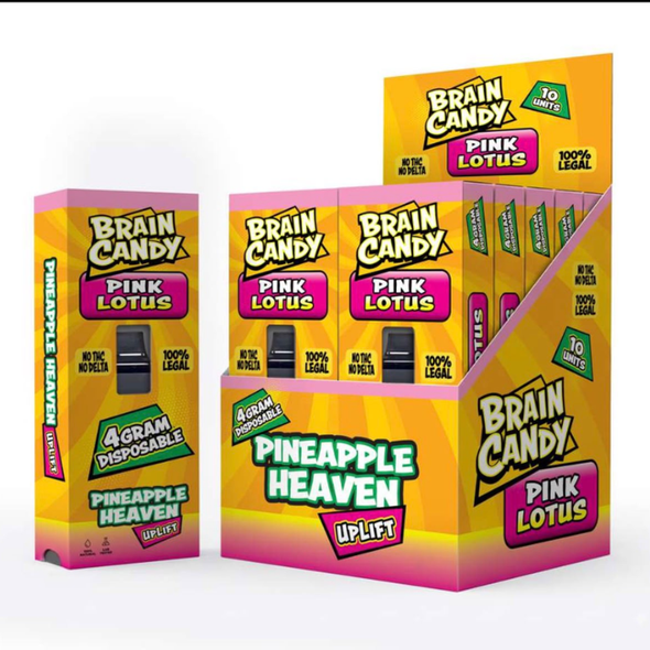 Brain Candy Pink Lotus Disposable Vape 4G - Pineapple Heaven
