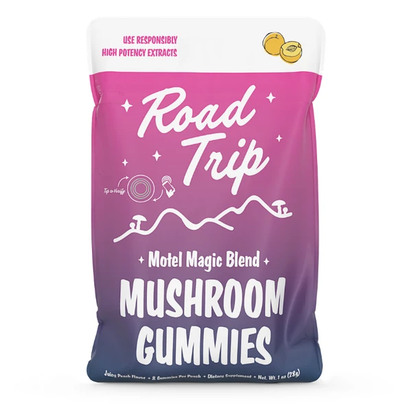 Road Trip Motel Magic Blend Mushroom Gummies - Juicy Peach