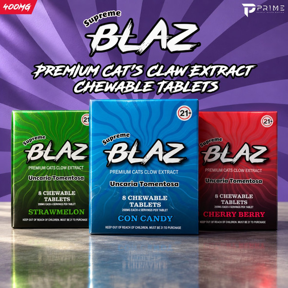 Supreme Blaz Cat Claw Tablets Chewable 400MG 8 Pieces Features