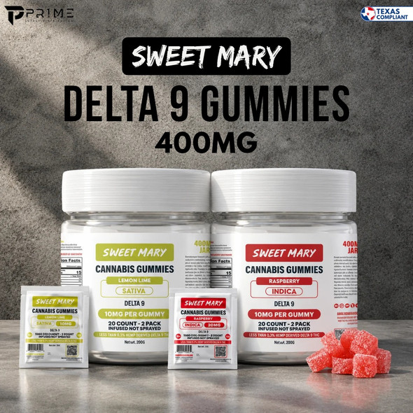 Sweet Mary Delta 9 Gummies 400MG TX Compliant Features