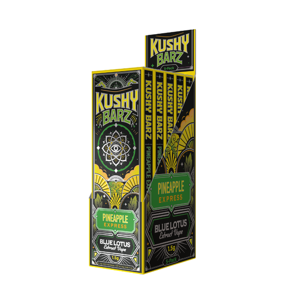 Kushy Barz Blue Lotus Disposable Vape 1.5G - Pineapple Express