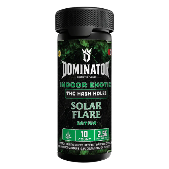 Dominator Indoor Exotic THC Hash Hole Pre Rolls 2.5G - Solar Flare