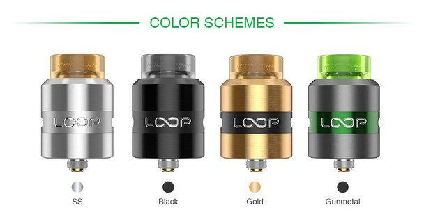 "Loop 24mm RDA Tank - Superior Stainless Steel Construction and Versatile Airflow Control"