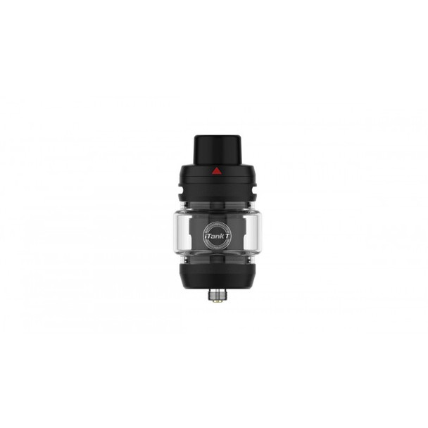 Vaporesso iTank T Front View: A close-up of the Vaporesso iTank T Tank Atomizer showcasing its sleek design, top filling system, and available in multiple colors like Black, Silver, and Rainbow.