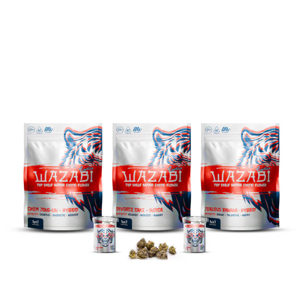 WAZABI INDOOR EXOTIC FLOWER MYLAR BAGS 1G (7ct per bag)