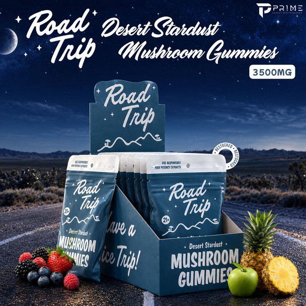 Road Trip Dessert Stardust Mushroom Gummies Features