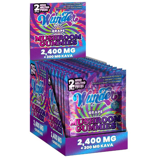 Wunder Kava Gummies with Functional Mushroom 1200MG Nootropic Blend