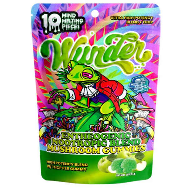 Wunder THCP Gummies with Functional Mushroom 1200MG Nootropic Blend
