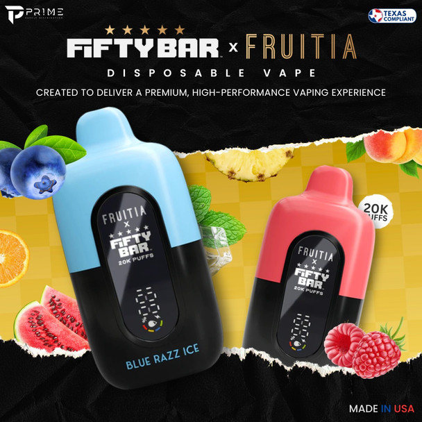 Fruitia x Fifty Bar 20K Disposable Vape