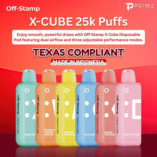 Off Stamp X-Cube Ice Disposable Pod Texas Compliant