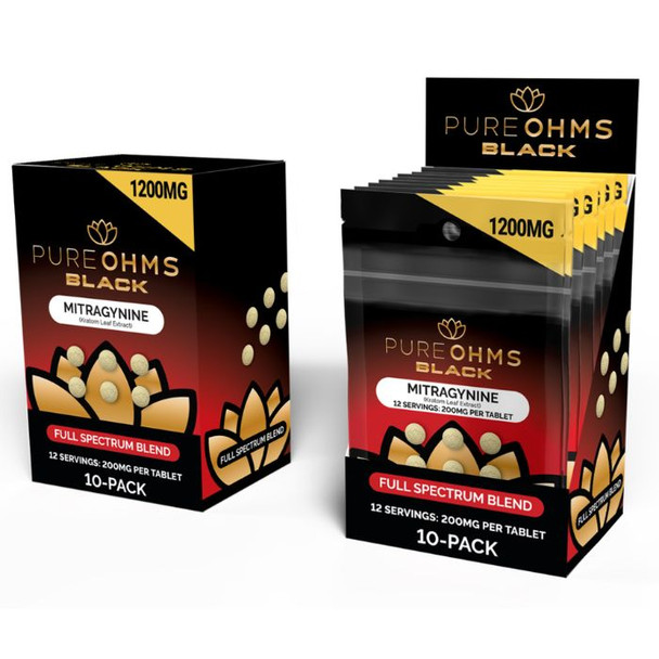 Pure Ohms Red Edition 7 Hydroxy Tablets Pills 200MG Box