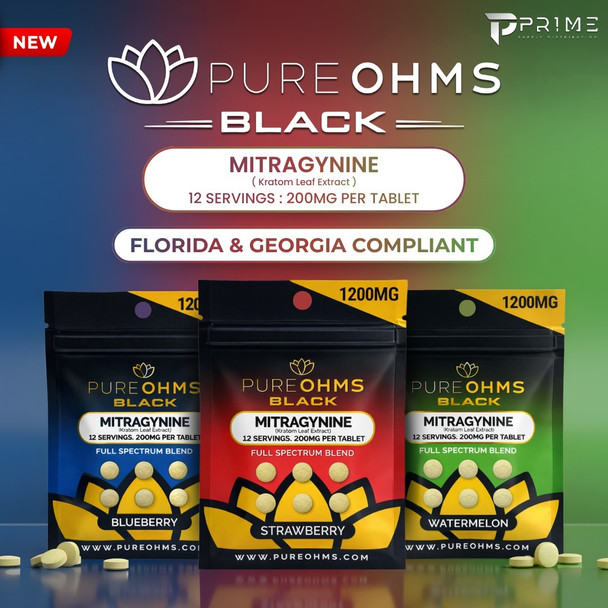 Pure Ohms Mitragynine Tablets 200MG Flavors