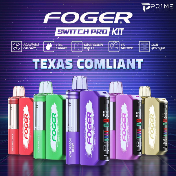 Foger Switch Pro Vape Kit Texas Compliant Features