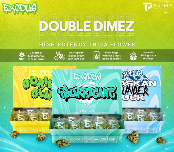 Exodus Double Dimez THCA Flower 2G