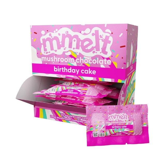 Mmelt Mushroom Chocolate Bars 2MG Birthday Cake