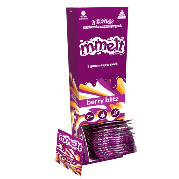 Mmelt Magic Mushroom Gummies 2G Berry Blitz