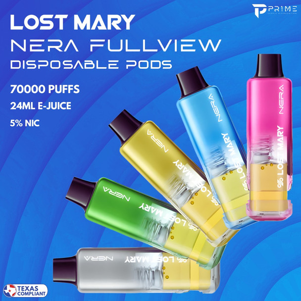 Lost Mary Nera Fullview 70K Disposable Pod Texas Compliant