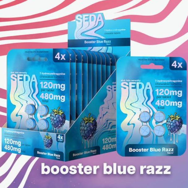 Seda 7 Hydroxy Tablets Chew 480MG Booster Blue Razz