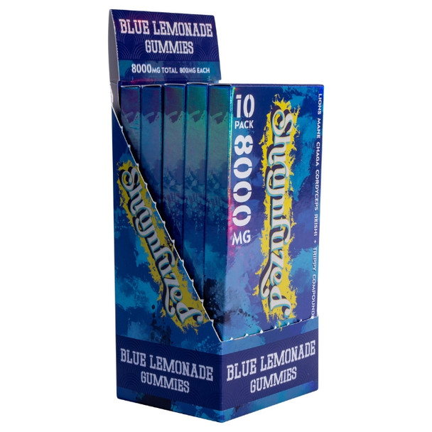 Shrumfuzed Assorted Mushroom Gummies Lions Mane 8000MG Blue Lemonade