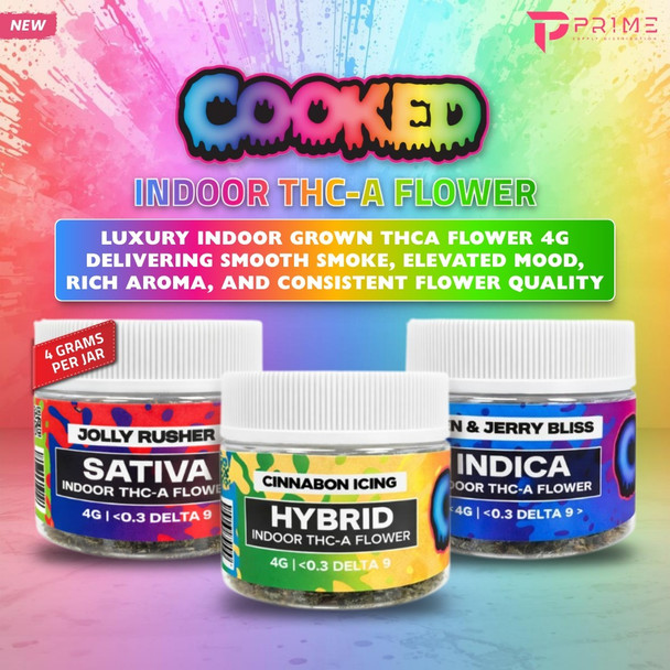 Cooked Indoor THCA Flower 4G Features