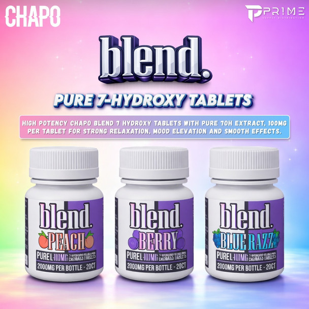 Chapo Blend Pure 7 Hydroxy Tablets 2000MG main Flavors