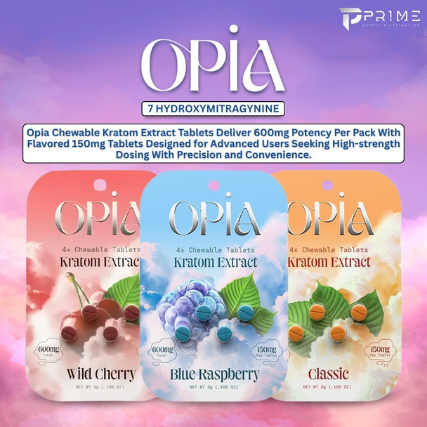 Opia Kratom Tablets Extract 600MG main Flavors