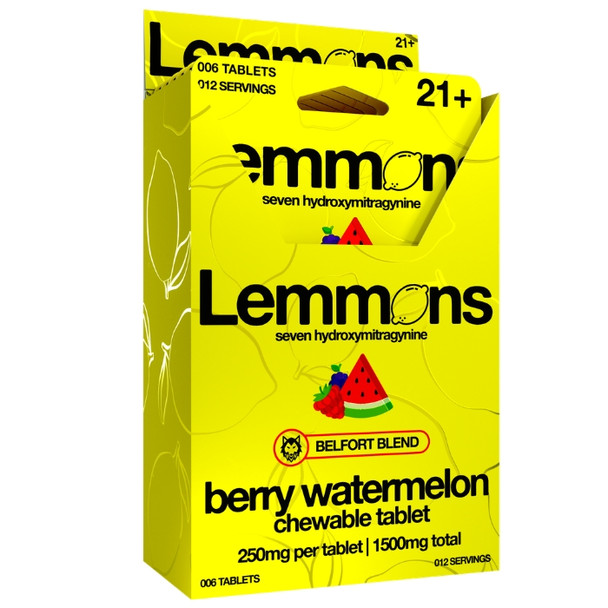 Lemmons 7 Hydroxy Tablets Chew 250MG Berry Watermelon