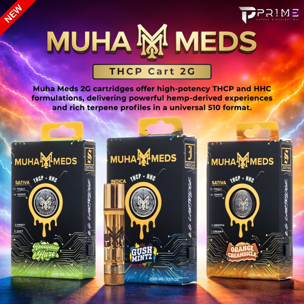 Muha Meds THCP Cart 2G main Flavors