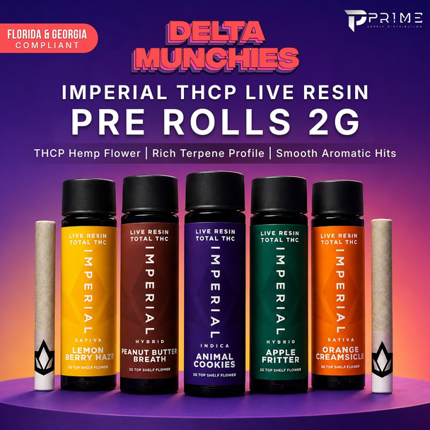 Imperial Live Resin THCP Pre Rolls 2G flavors Features