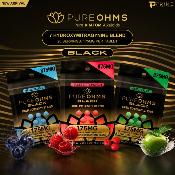 Flavors - Pure Ohms Black High Edition 7 Hydroxy Tablets 175MG