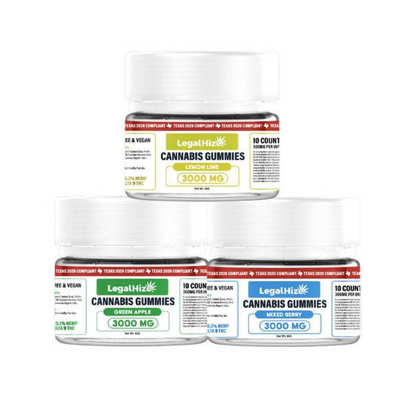 LegalHize Cannabis Gummies 3000MG Florida Compliant