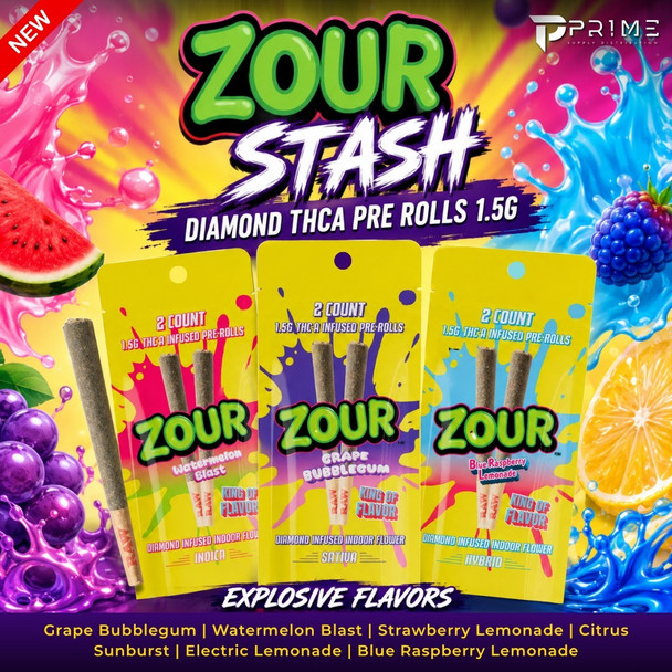 Zour Stash Diamond THCA Pre Rolls 1.5G