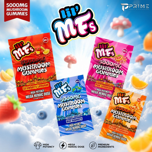 Lil MFs Mushroom Gummies 5000MG flavors features