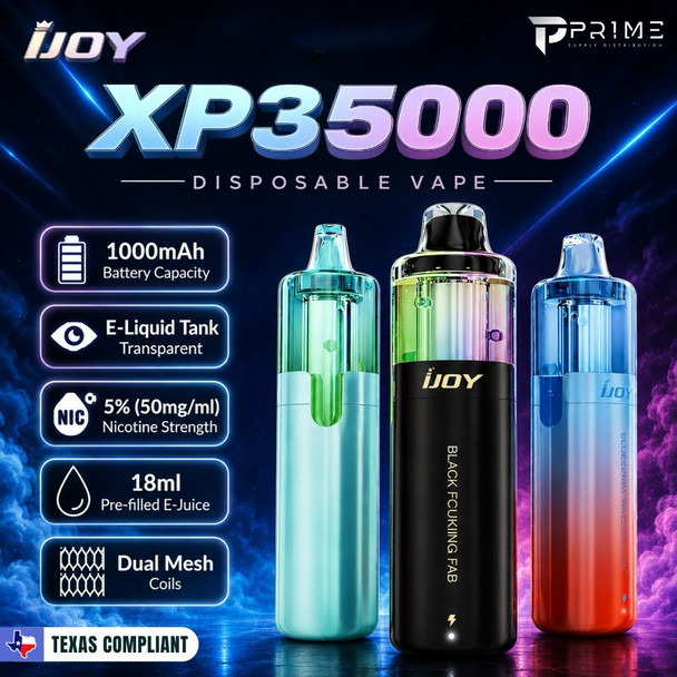 iJoy XP35000 Disposable Vape Texas Compliant Features